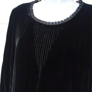 J. Jill black velvet dress (silk & rayon)